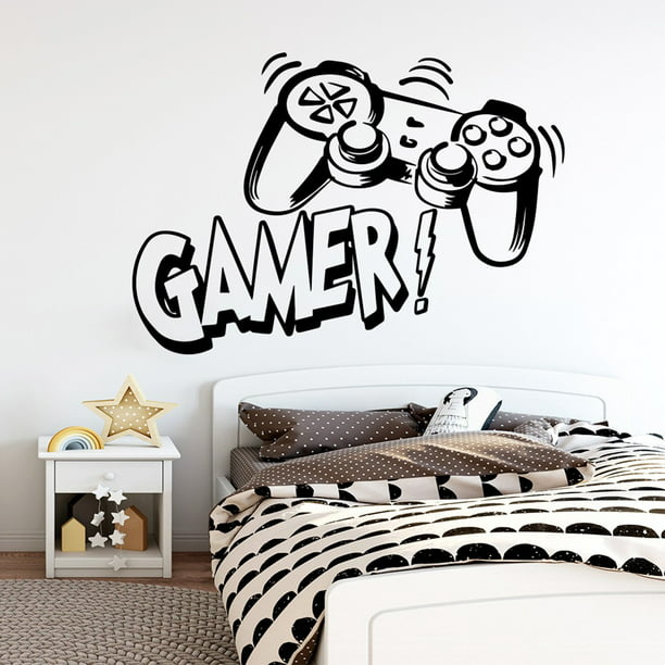 Details about   Excellent Game Handle Wall Stickers Self Adhesive Art Wallpaper For Children Boy